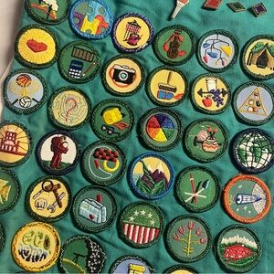 Girl Scout Vest Colorful Embroidered Patch Collection